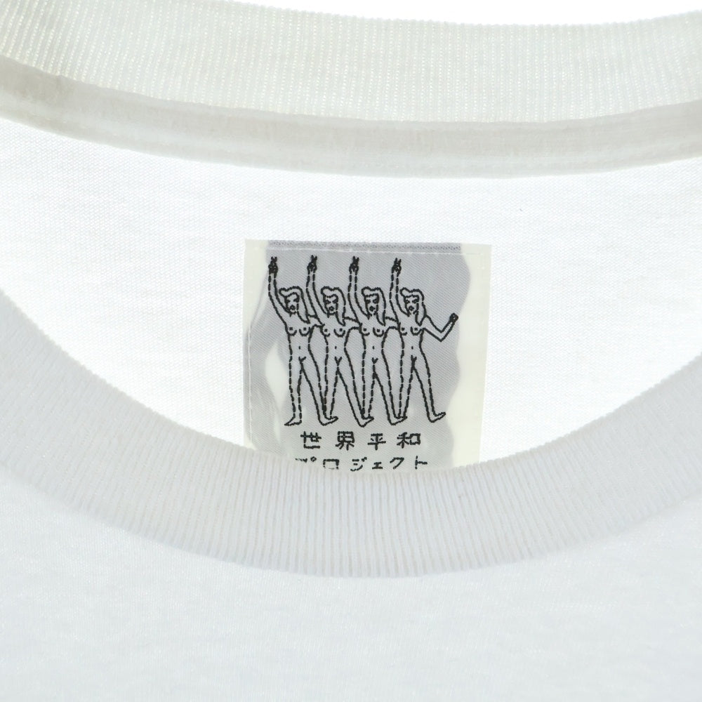 WACKO MARIA(ワコマリア) 世界平和プロジェクト ロゴプリント 半袖Tシャツカットソー ホワイト