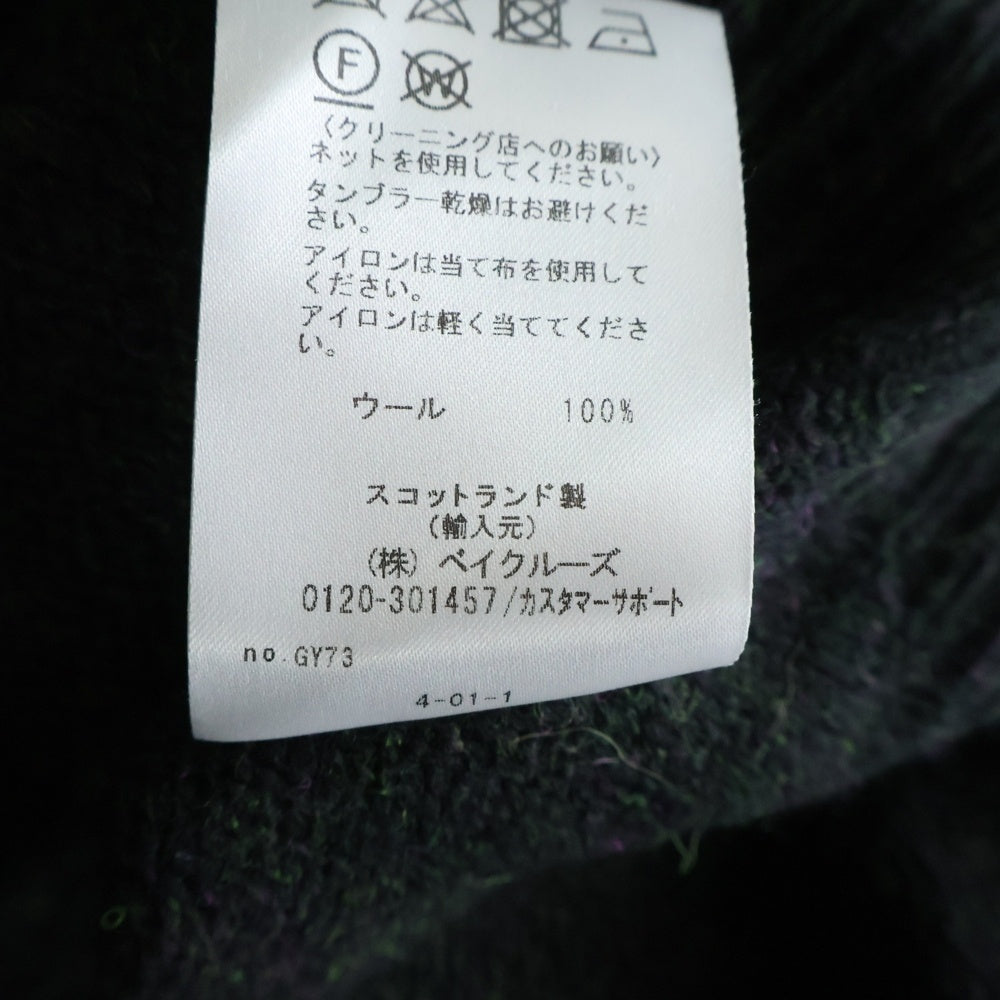 NOAH(ノア) Wool Shetland Cardigan ウール シェットランド カーディガン ブラック