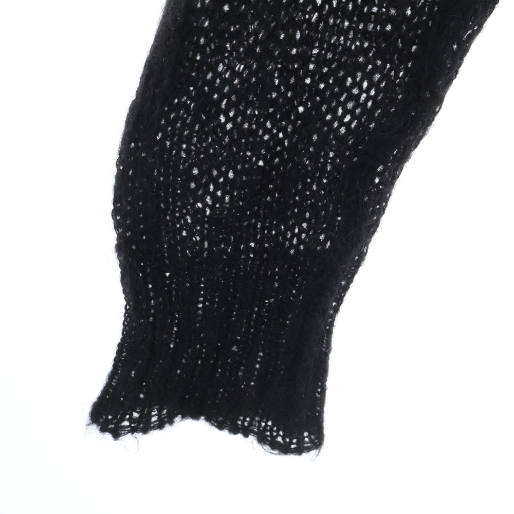 STUSSY(ステューシー) 23AW Loose Knit Sweater ルーズニットクーネック メッシュセーター ブラック