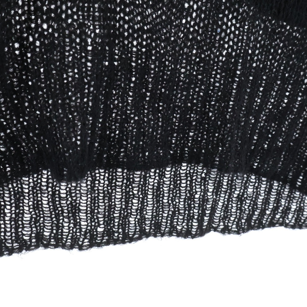 STUSSY(ステューシー) 23AW Loose Knit Sweater ルーズニットクーネック メッシュセーター ブラック