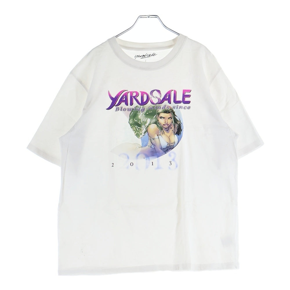 NO BRAND(ノーブランド) Yardsale ヤードセール ロゴプリント 半袖Tシャツカットソー ホワイト