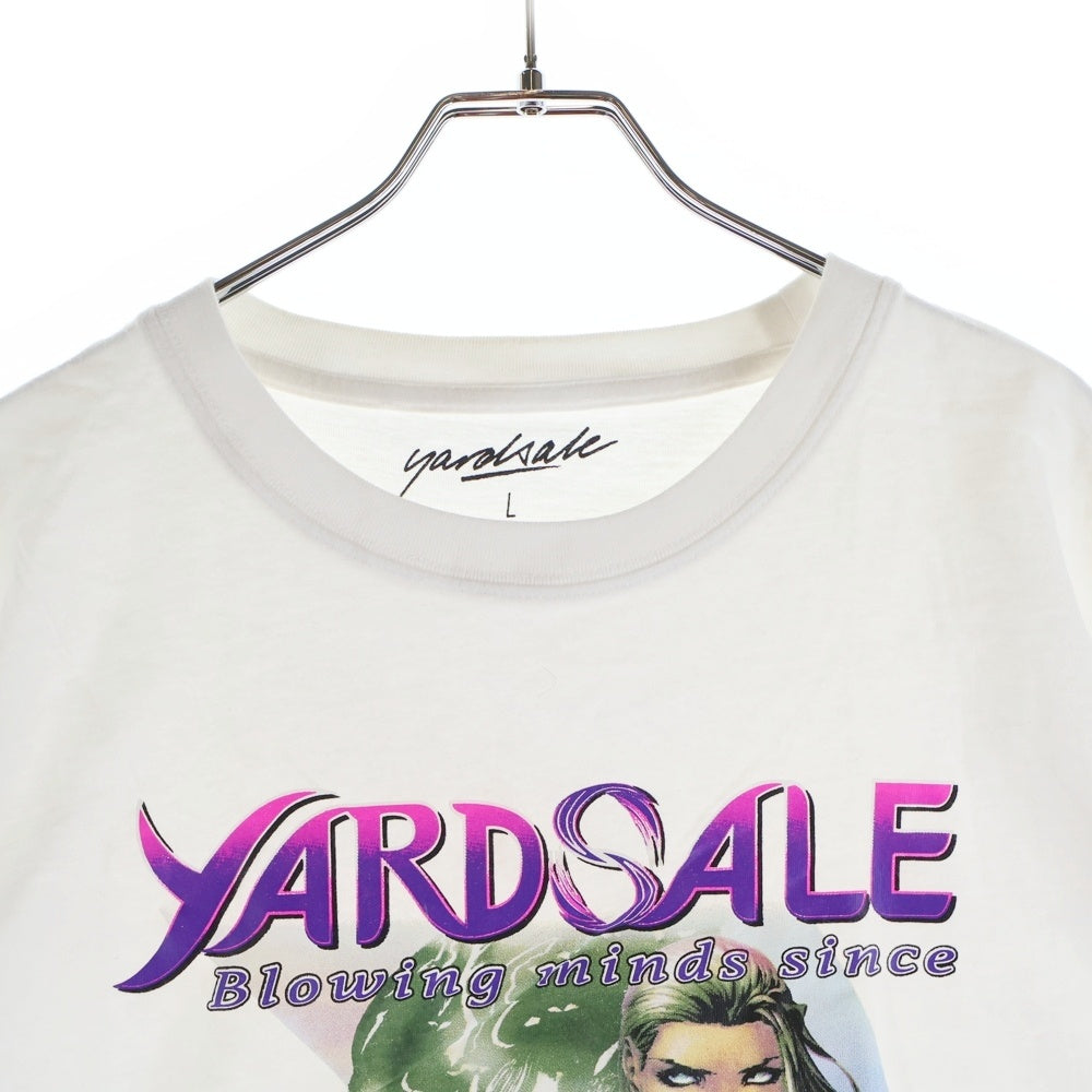 NO BRAND(ノーブランド) Yardsale ヤードセール ロゴプリント 半袖Tシャツカットソー ホワイト