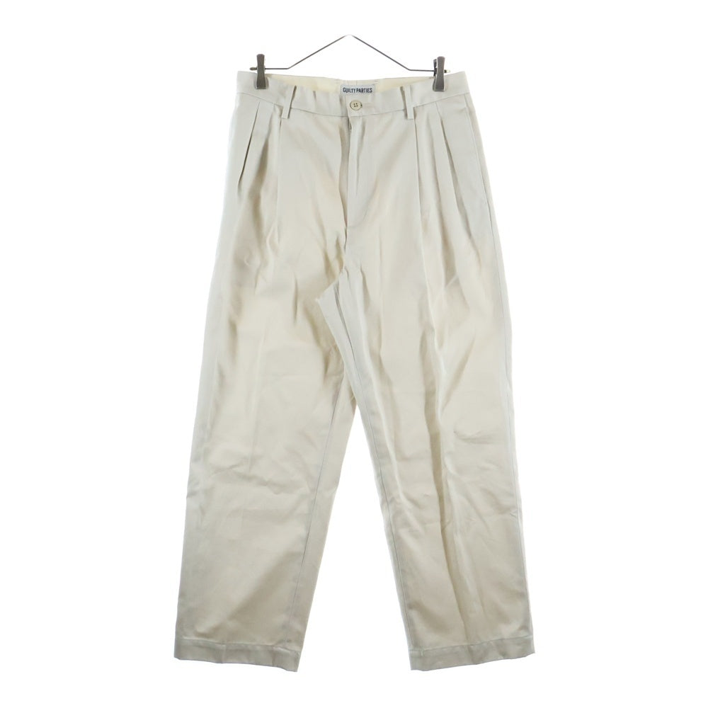 WACKO MARIA(ワコマリア) 24AW Double Pleated Chino trousers ダブル プレテッド チノ トラウザーパンツ ホワイト 24FW-WMP-PT02