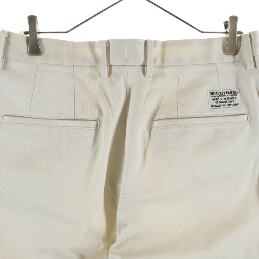 WACKO MARIA(ワコマリア) 24AW Double Pleated Chino trousers ダブル プレテッド チノ トラウザーパンツ ホワイト 24FW-WMP-PT02