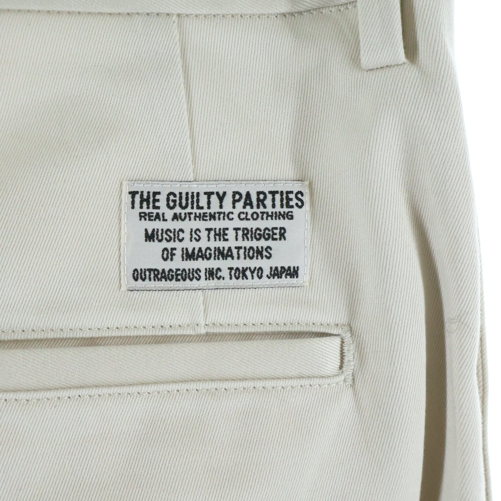 WACKO MARIA(ワコマリア) 24AW Double Pleated Chino trousers ダブル プレテッド チノ トラウザーパンツ ホワイト 24FW-WMP-PT02