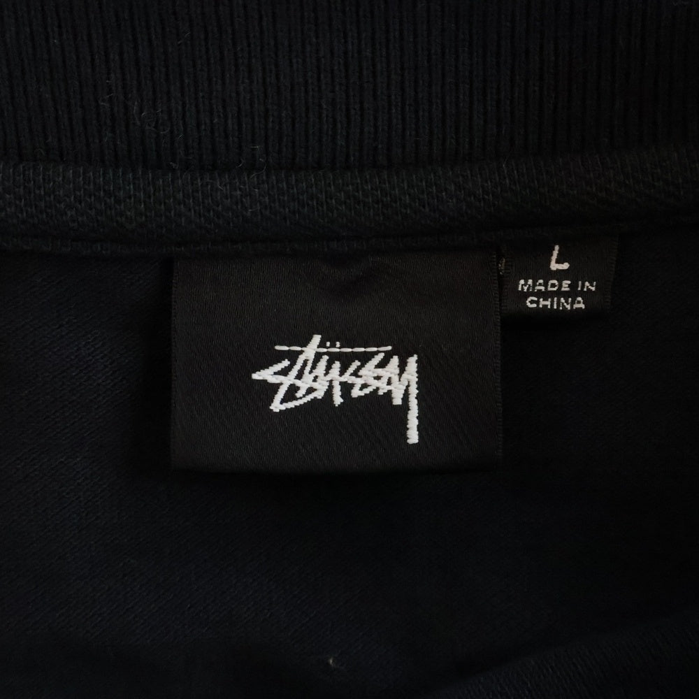 STUSSY(ステューシー) ロゴ刺繍 Pique Polo ピケ ポロシャツ 半袖T
