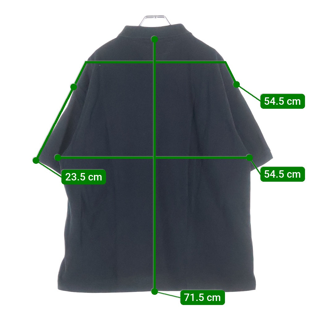 STUSSY(ステューシー) ロゴ刺繍 Pique Polo ピケ ポロシャツ 半袖Tシャツ カットソー ブラック 1140367