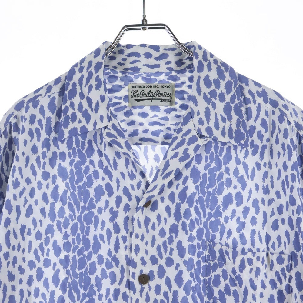 WACKO MARIA(ワコマリア) 23SS Leopard Open Collar Shit レオパード オープン カラーシャツ ネイビー 23SS-WMS-HI01
