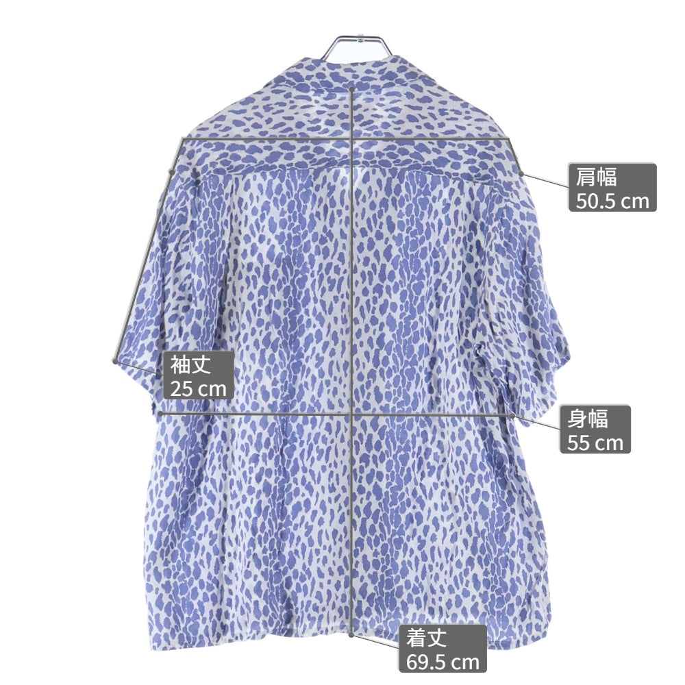 WACKO MARIA(ワコマリア) 23SS Leopard Open Collar Shit レオパード オープン カラーシャツ ネイビー 23SS-WMS-HI01