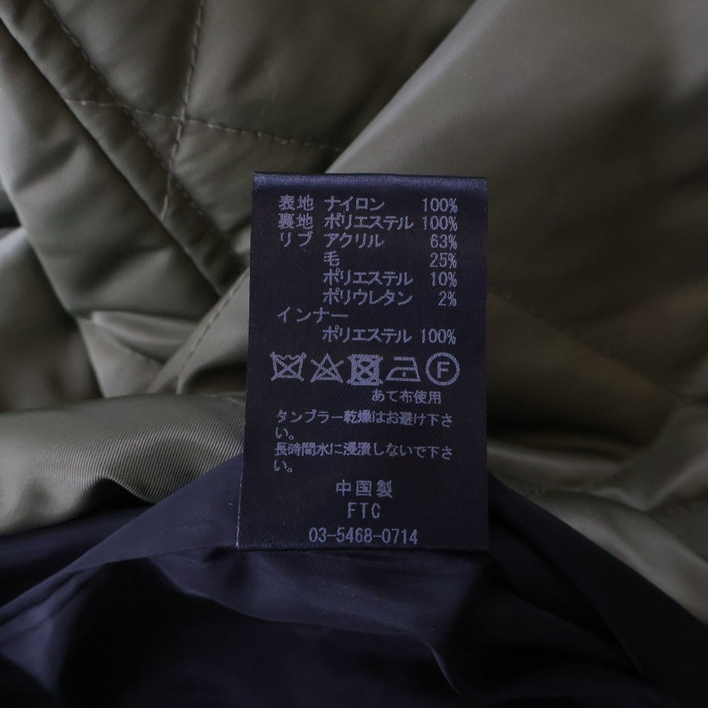FTC(エフシーティー) 19AW QUILTED WORK JACKET ロリータ キルティング バッグプリント ワークジャケット カーキ FTC019AWJ08