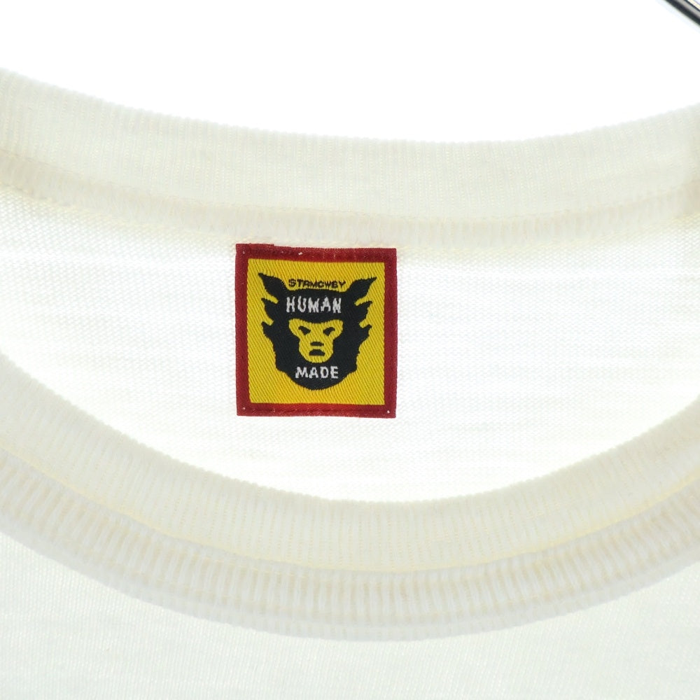HUMAN MADE(ヒューマンメイド) 23SS × BEATLES TEE ビートルズ 両面プリント クルーネック 半袖Tシャツ カットソー ホワイト