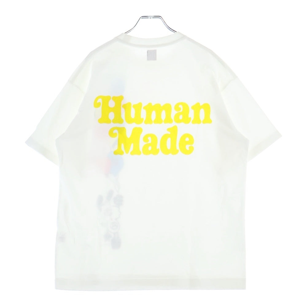 HUMAN MADE(ヒューマンメイド) 22SS × Girls Don't Cry × VERDY VICK TEE ガールズドントクライ ヴェルディ 両面プリント クルーネック 半袖Tシャツ カットソー ホワイト