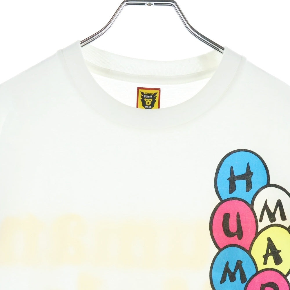 HUMAN MADE(ヒューマンメイド) 22SS × Girls Don't Cry × VERDY VICK TEE ガールズドントクライ ヴェルディ 両面プリント クルーネック 半袖Tシャツ カットソー ホワイト