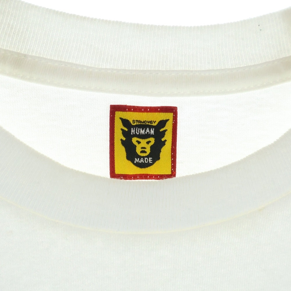 HUMAN MADE(ヒューマンメイド) 22SS × Girls Don't Cry × VERDY VICK TEE ガールズドントクライ ヴェルディ 両面プリント クルーネック 半袖Tシャツ カットソー ホワイト