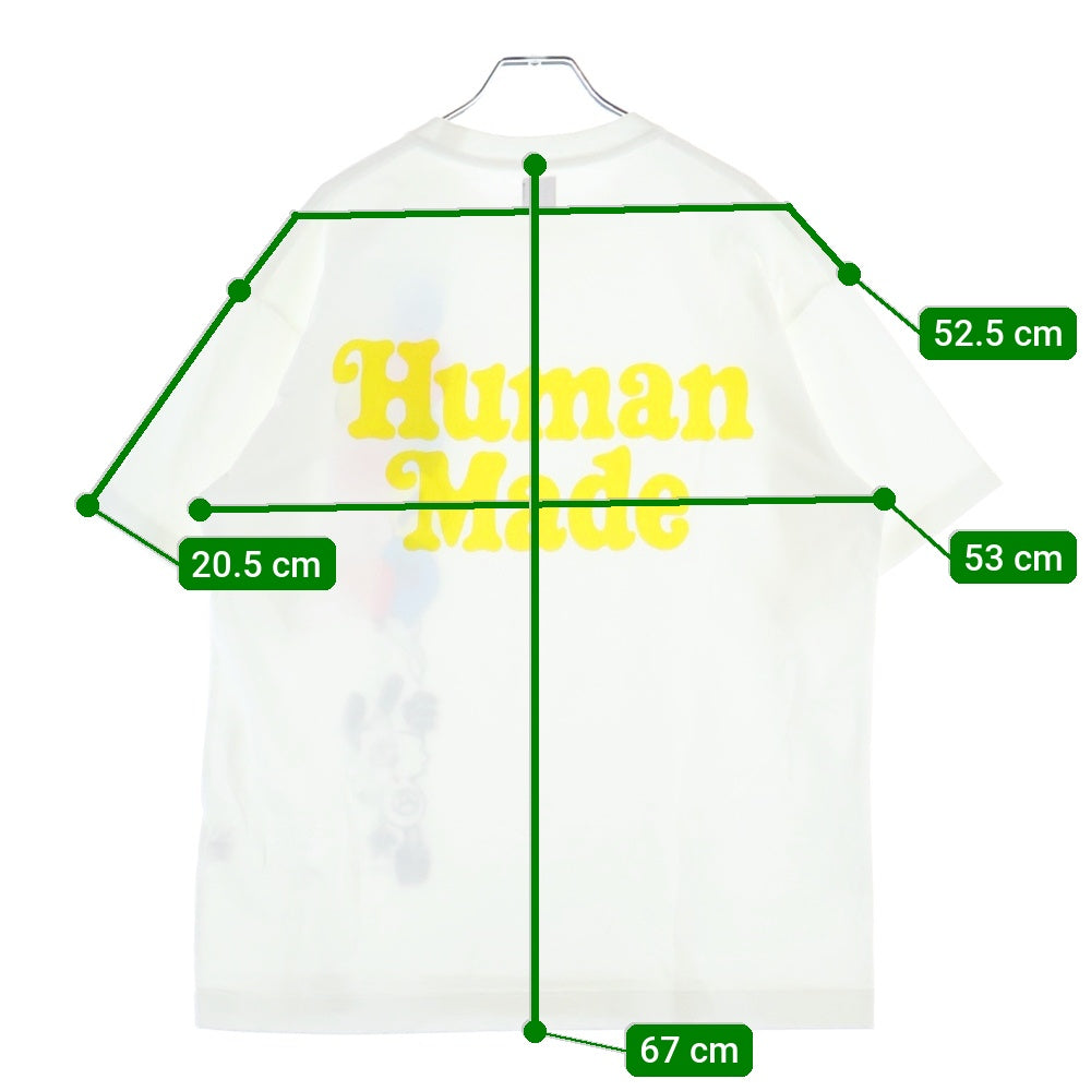 HUMAN MADE(ヒューマンメイド) 22SS × Girls Don't Cry × VERDY VICK TEE ガールズドントクライ ヴェルディ 両面プリント クルーネック 半袖Tシャツ カットソー ホワイト