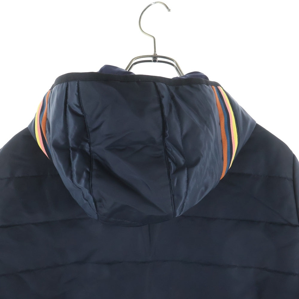 Paul Smith(ポールスミス) 22AW ダブルジップ ストライプポイント フードパテッド ブルゾンジャケット ネイビー 223175612XB