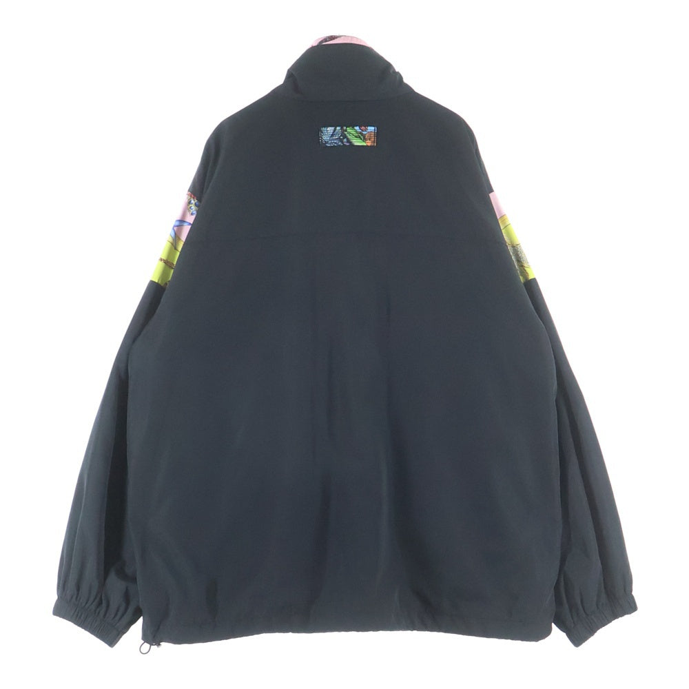 VERSACE(ヴェルサーチ) Tresor De La Mer Full Zip Track Jacket トレゾールドゥラメール ナイロン トラックジャケット ブラック A89028 1F00977