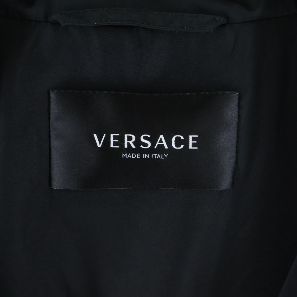 VERSACE(ヴェルサーチ) Tresor De La Mer Full Zip Track Jacket トレゾールドゥラメール ナイロン トラックジャケット ブラック A89028 1F00977