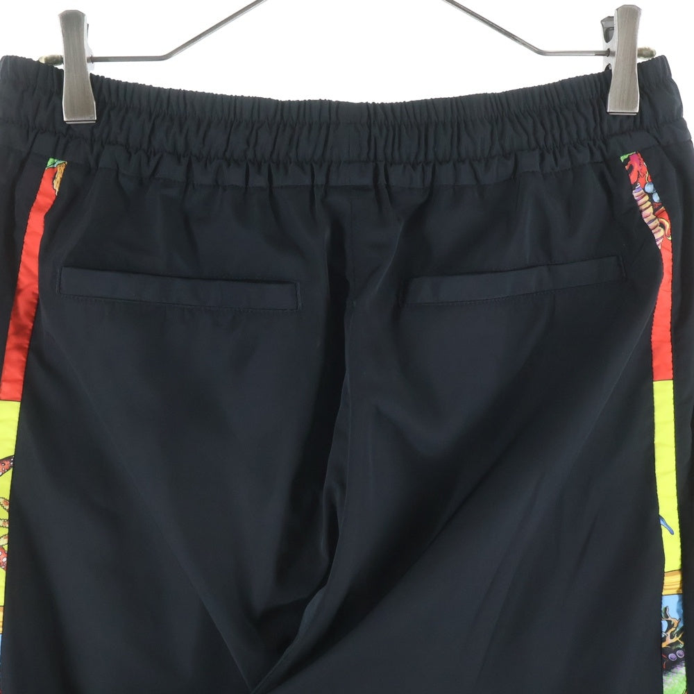 VERSACE(ヴェルサーチ) Tresor De La Mer Full Zip Track Pant トレゾールドゥラメール ナイロン トラックパンツ ブラック A89040 1F00977