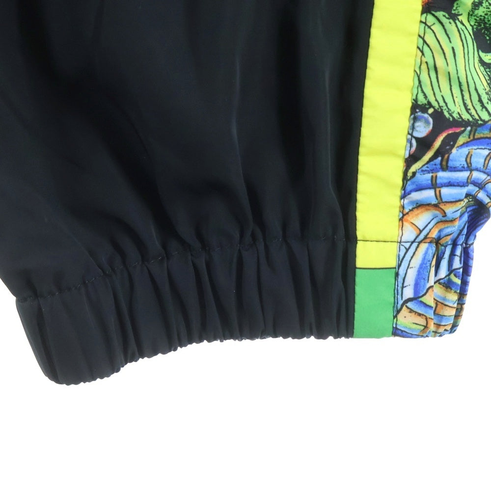 VERSACE(ヴェルサーチ) Tresor De La Mer Full Zip Track Pant トレゾールドゥラメール ナイロン トラックパンツ ブラック A89040 1F00977
