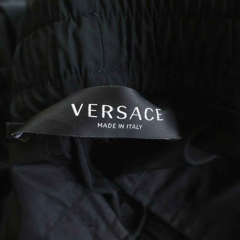 VERSACE(ヴェルサーチ) Tresor De La Mer Full Zip Track Pant トレゾールドゥラメール ナイロン トラックパンツ ブラック A89040 1F00977