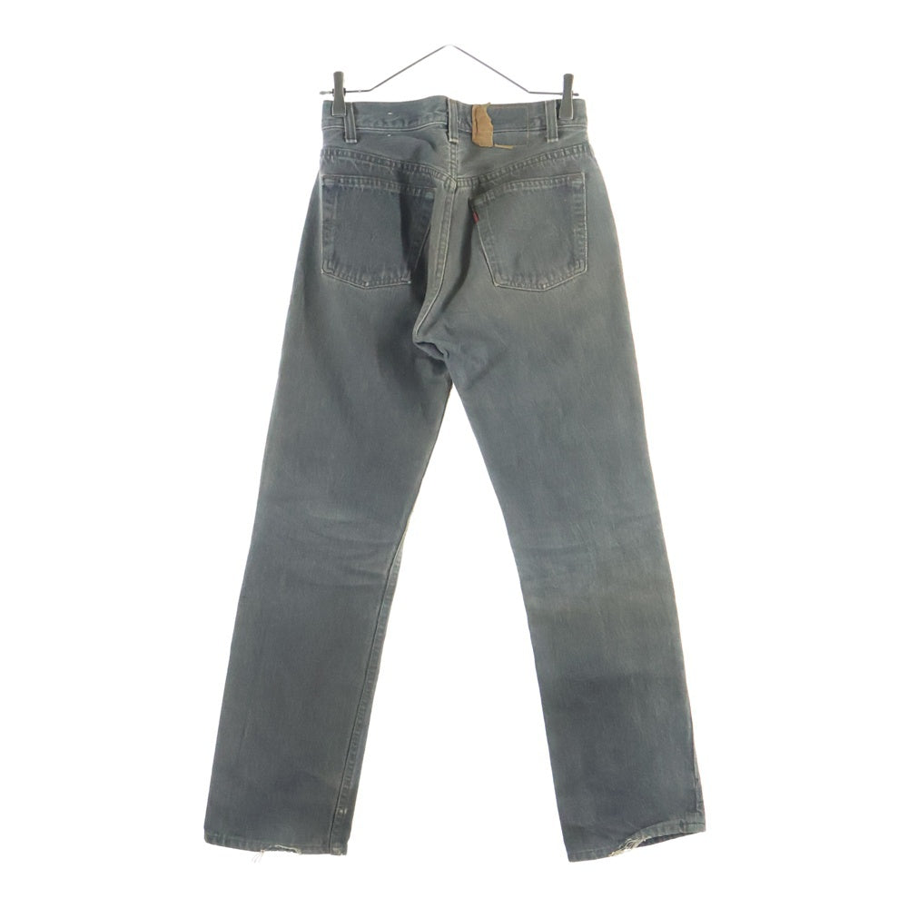 Levi's(リーバイス) 80s 501-0658 先染め ハチマル ブランクタグ ボタン裏653刻印 USA製 ボタンフライ ストレートデニムパンツ ブラック