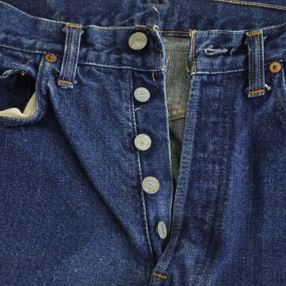 Levi's(リーバイス) 70S VINTAGE 501 66前期 スモールe 両面タブ 均等V ボタン裏6 ボタンフライ ストレートデニムパンツ インディゴ