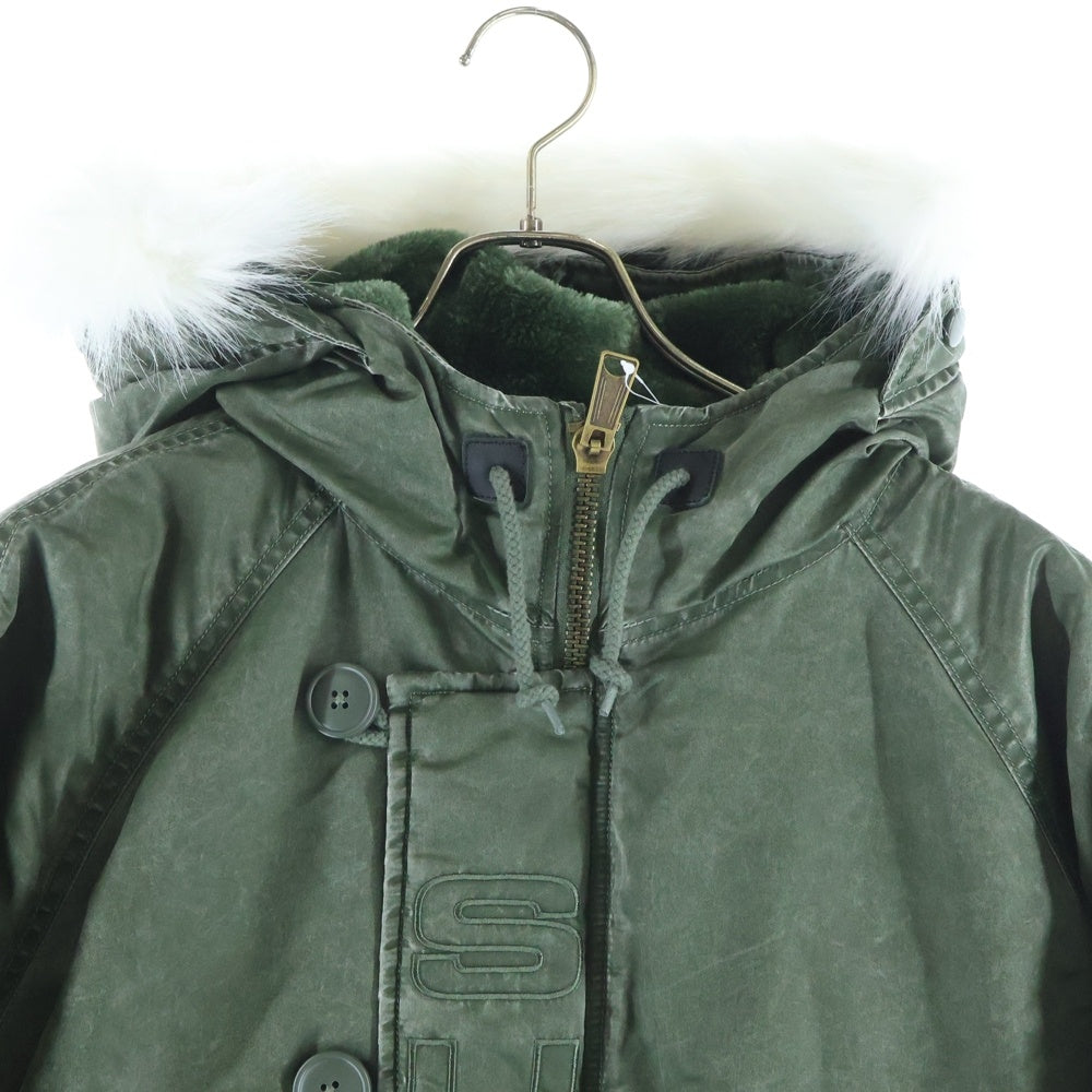 SUPREME(シュプリーム) 24AW Washed Flight Satin N-3B Parka ウォッシュド フライト サテン ミリタリー パーカー ジップアップ ジャケット カーキ