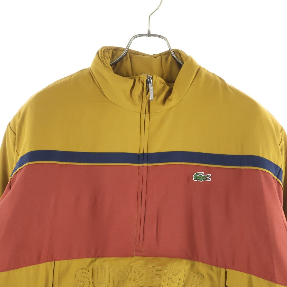 SUPREME(シュプリーム) 19AW ×LACOSTE Puffy Half Zip Pullover Jacket ラコステ パフィー ハーフジップ ナイロンジャケット イエロー