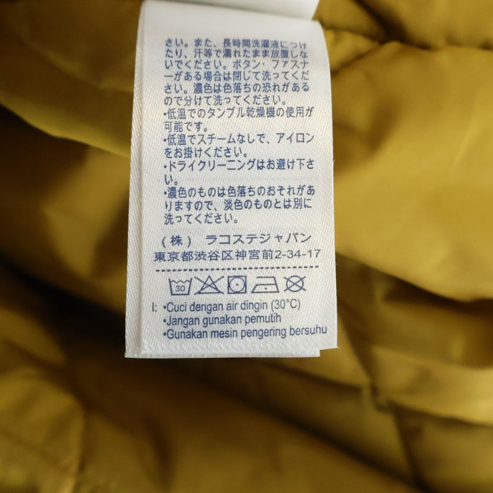 SUPREME(シュプリーム) 19AW ×LACOSTE Puffy Half Zip Pullover Jacket ラコステ パフィー ハーフジップ ナイロンジャケット イエロー