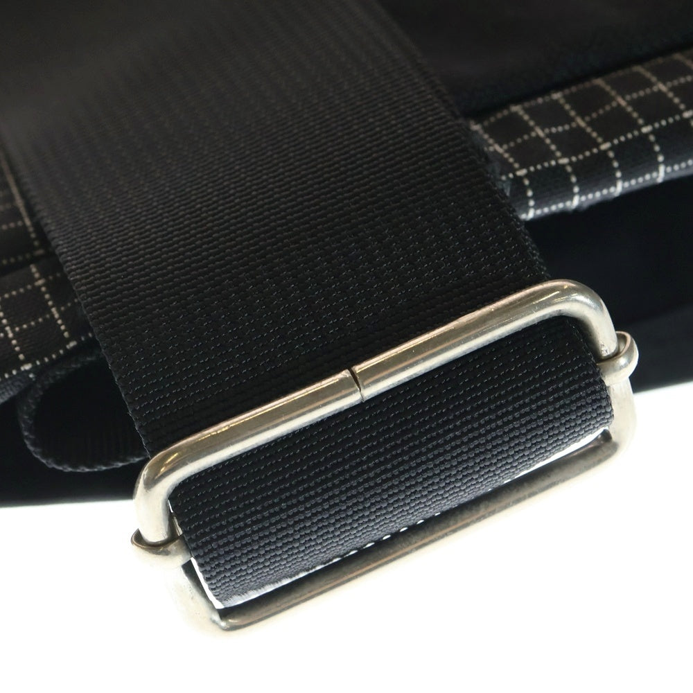 SUPREME(シュプリーム) 09AW ロゴ チェック ナイロン メッセンジャー ショルダーバッグ ブラック レディース