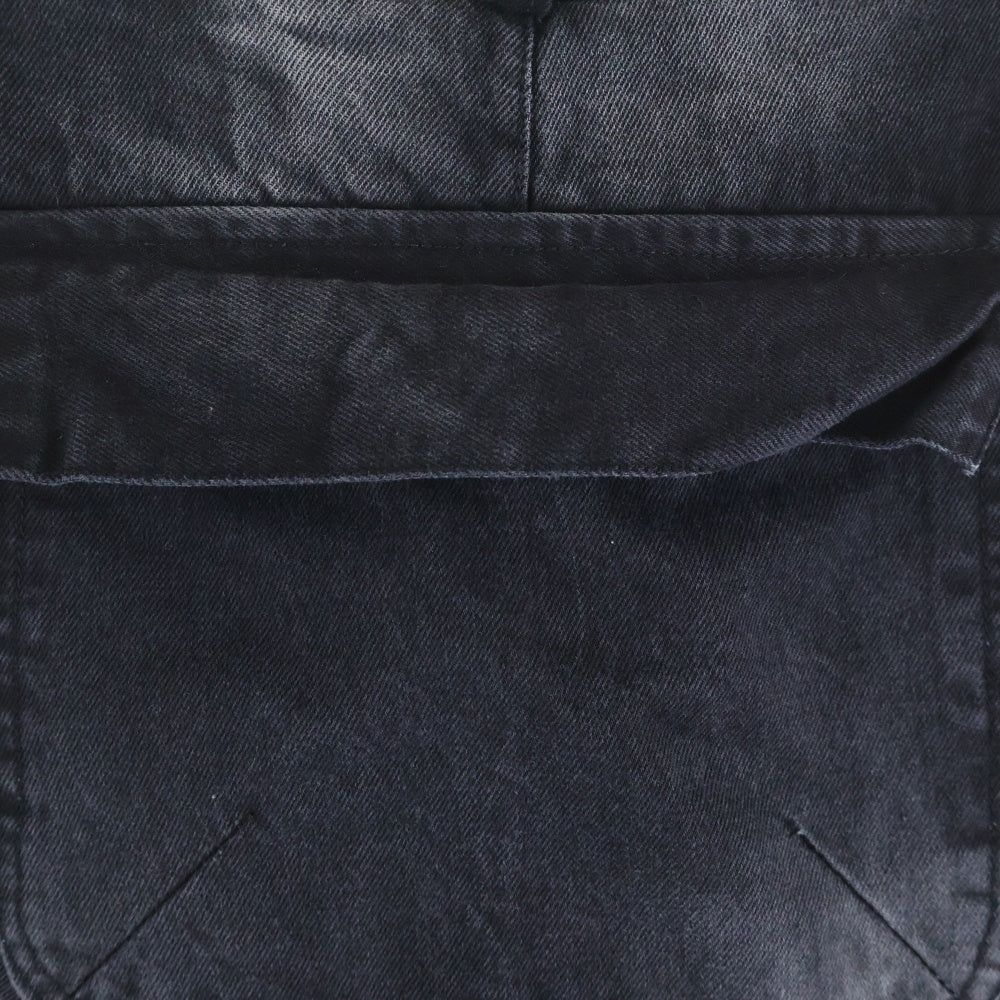 YORI SPORT(ヨリ スポーツ) 5STRIPE DENIM ダメージ加工 サイドストライプ デニム ブラック レディース
