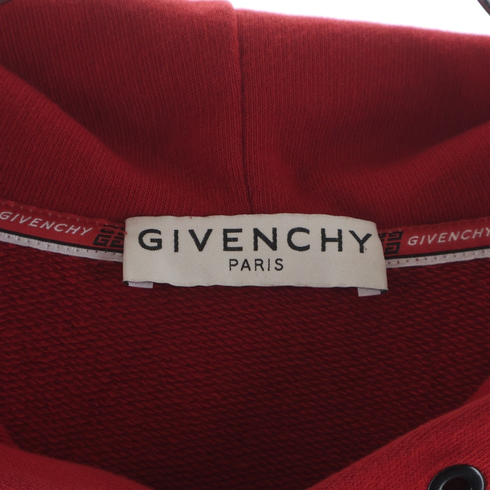 GIVENCHY(ジバンシィ) フロントロゴプリント プルオーバーフーディー パーカー スウェット レッド BM700R30AF