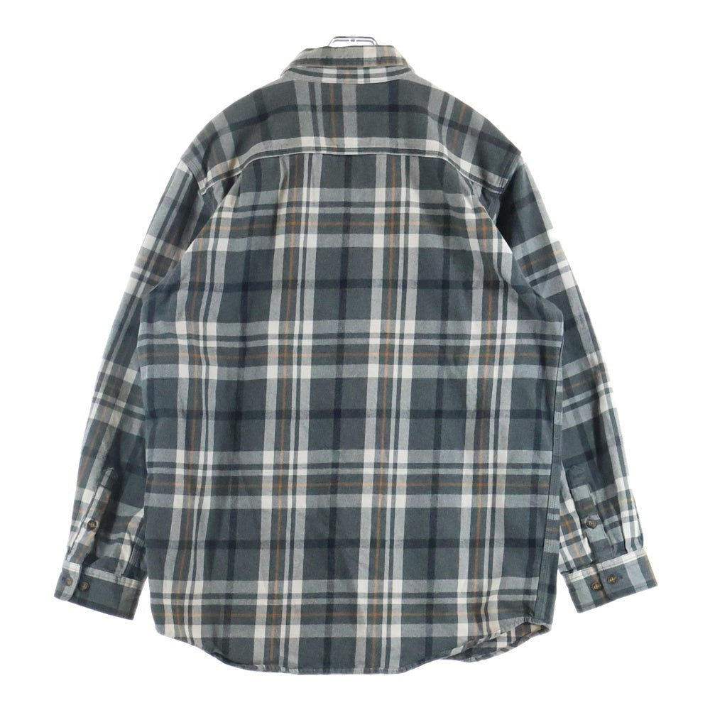 CARHARTT(カーハート) 16AW RUGGED FLEX RELAXED FIT FRANNEL LONG SLEEVE SNAP PLAID SHIRT フロントロゴ チェック プレイド コットン 長袖シャツ グレー 102216 026