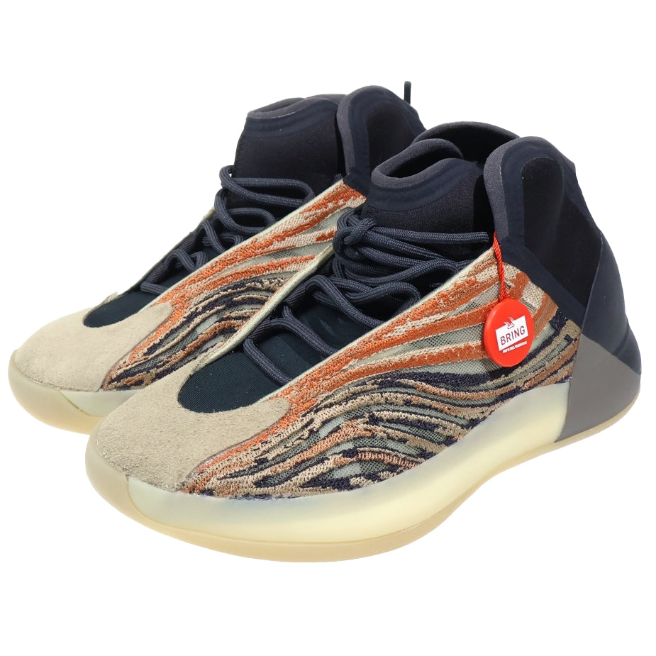 adidas(アディダス) YEEZY QNTM FLASH ORANGE イージー クオンタム ハイカットスニーカー グレー/オレンジ US8.5/26.5cm GW5314