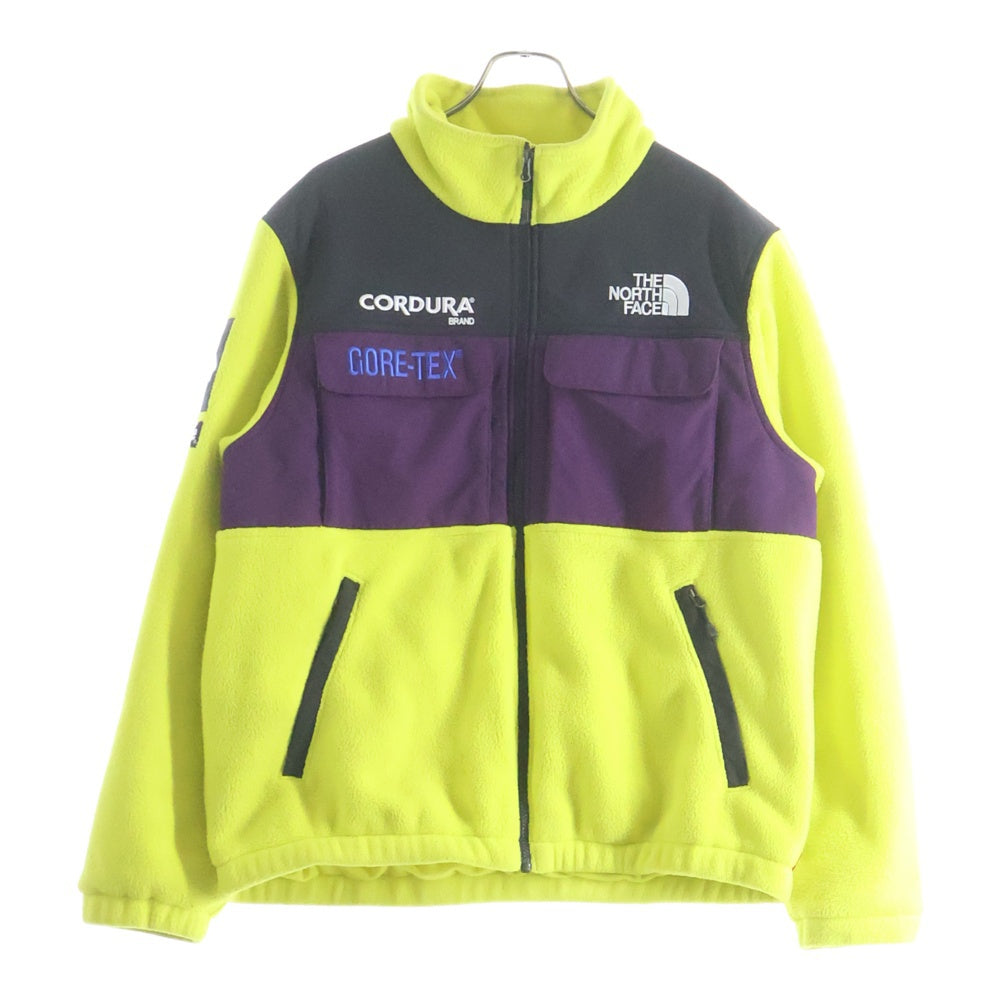 SUPREME(シュプリーム) 18AW ×THE NORTH FACE GORE-TEX Expedition Fleece Jacket ザノースフェイス ゴアテックス エクスペディション フリースジャケット イエロー/パープル NF0A3SE4