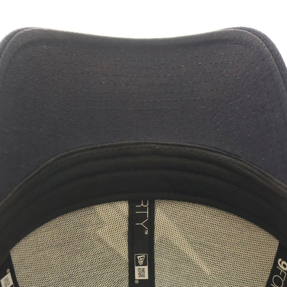 NEW ERA(ニューエラ) × FRAGMENT DESIGN 9FORTY フラグメントデザイン サンダーボルト ロゴ刺繍 6パネルキャップ 帽子 ネイビー