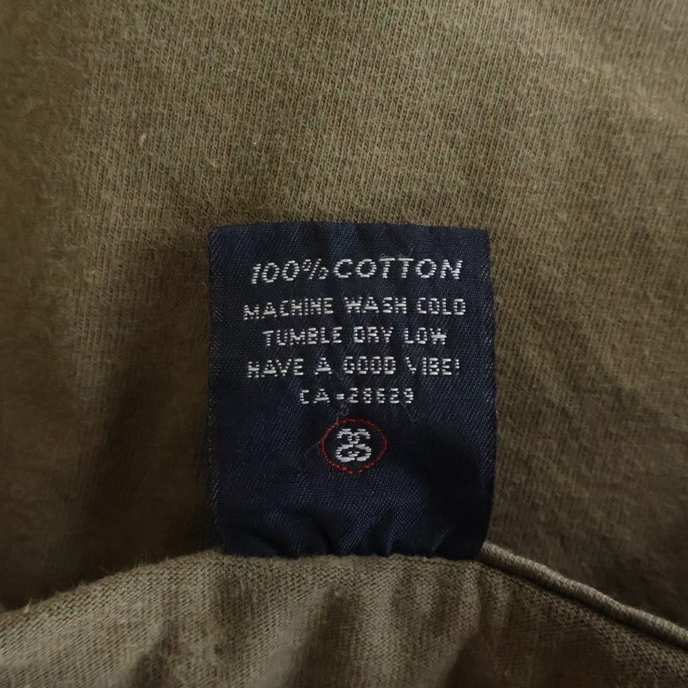 STUSSY(ステューシー) 90s OLD STUSSY オールドステューシー ジャズマン シャドーマン ロゴプリント クルーネック 半袖Tシャツカットソー ブラウン