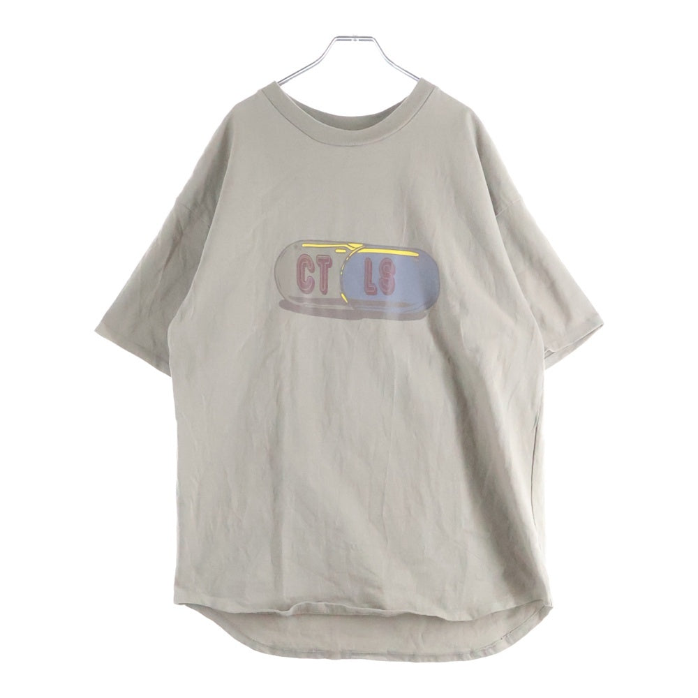 cvtvlist(カタリスト) 21SS CTLS I PILLS TEE グラフィックプリント クルーネック 半袖Tシャツ カットソー ベージュ 2101090307