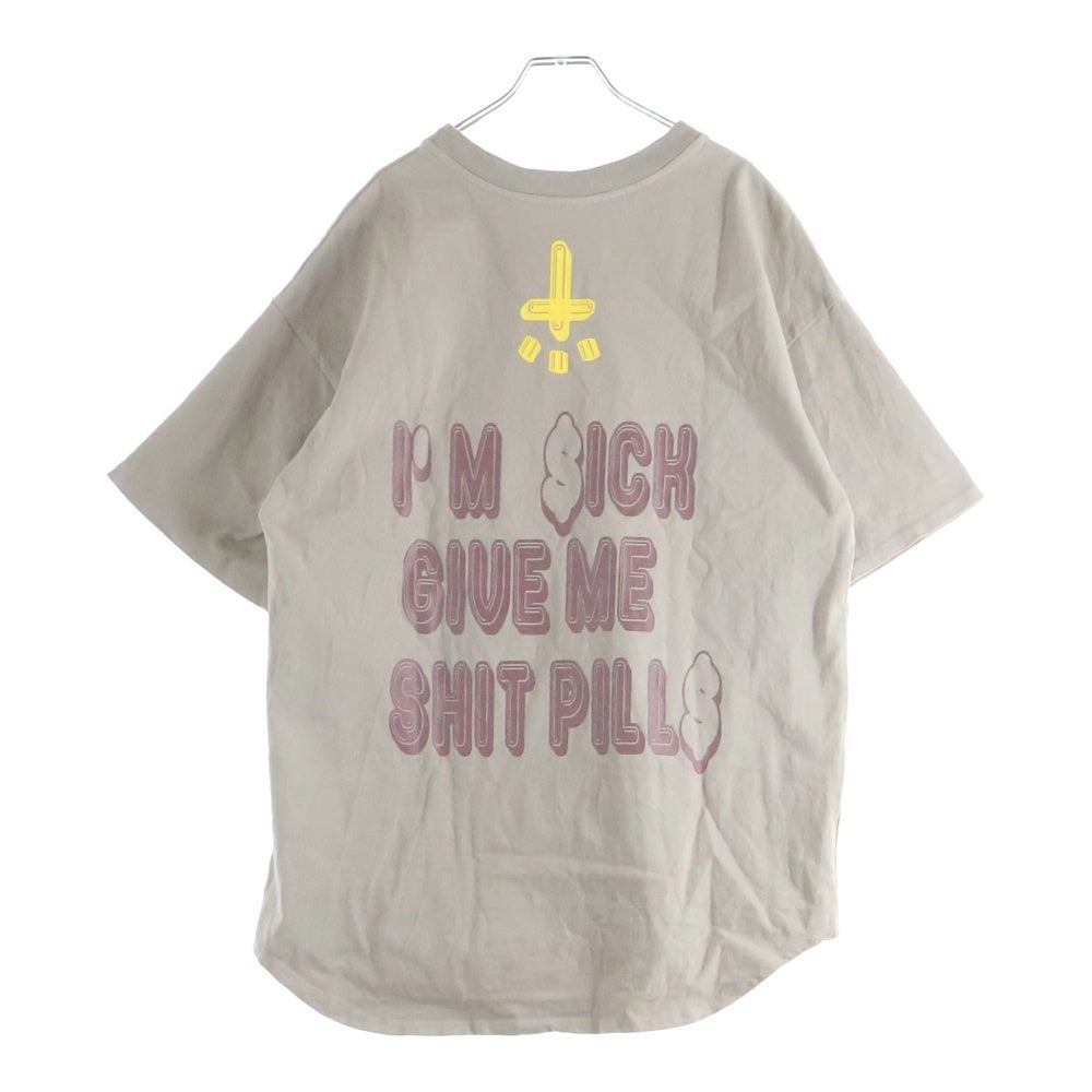 cvtvlist(カタリスト) 21SS CTLS I PILLS TEE グラフィックプリント クルーネック 半袖Tシャツ カットソー ベージュ 2101090307