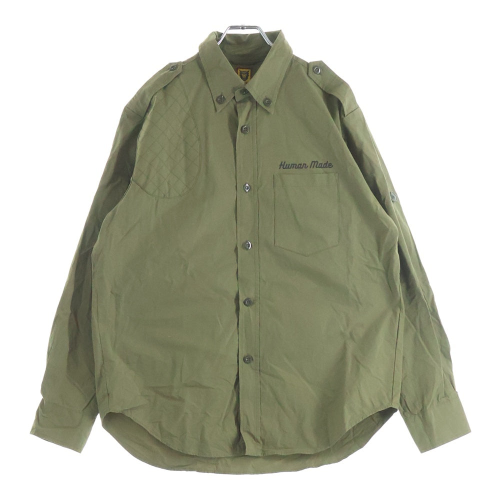 HUMAN MADE(ヒューマンメイド) 21SS HUNTING L/S SHIRT ハンティング ミリタリー ボタンダウン 長袖シャツ カーキ