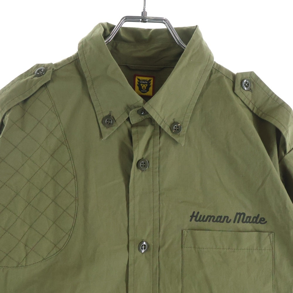 HUMAN MADE(ヒューマンメイド) 21SS HUNTING L/S SHIRT ハンティング ミリタリー ボタンダウン 長袖シャツ カーキ