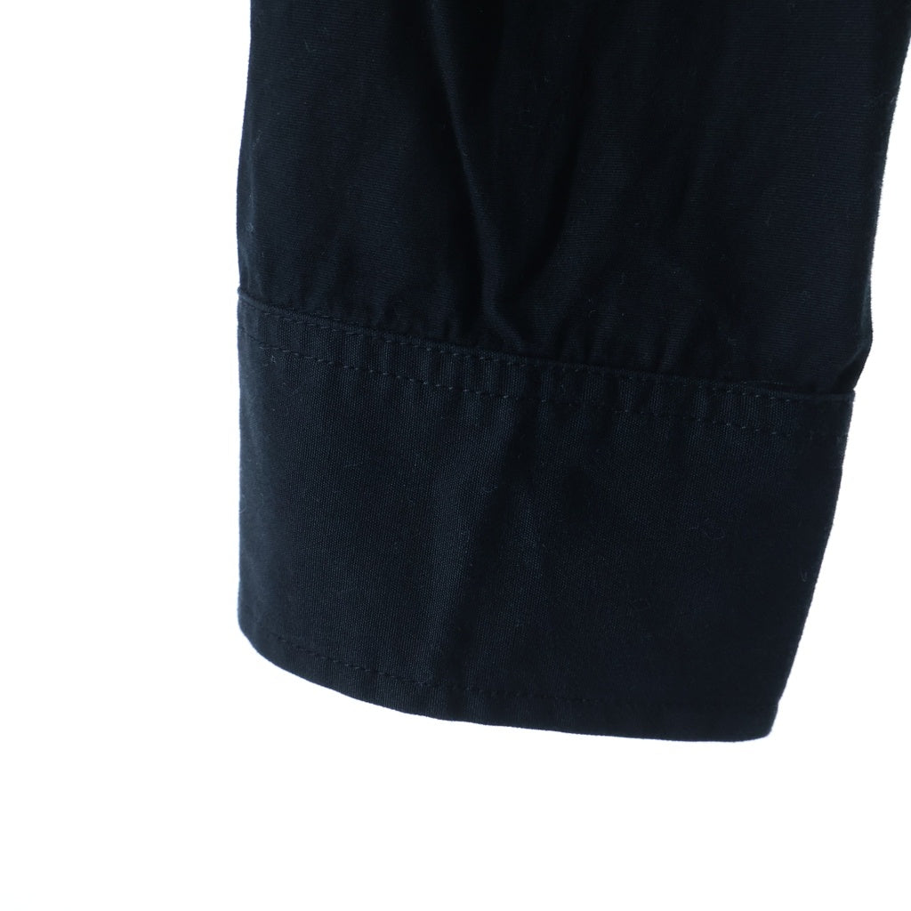 A BATHING APE(アベイシングエイプ) Relaxed Security Shirt セキュリティシステム ロゴワッペン ワーク長袖シャツ ブラック 001SHH301004X