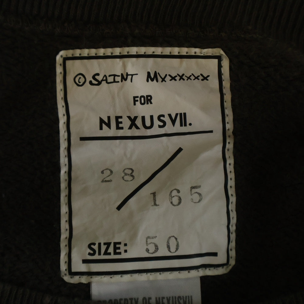 SAINT MICHAEL(セントマイケル) × NEXUSVII SUFFERING SAINTS CREW SWEAT ネクサスセブン 165着限定 サーファリング セント クルーネック スウェットトレーナー チャコールグレー