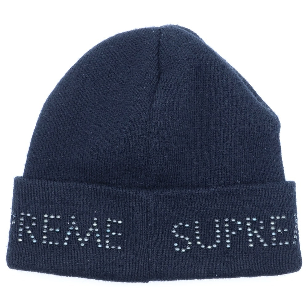 SUPREME(シュプリーム) 16AW Studded Beanie スタッズロゴ ニット ビーニー ニットキャップ 帽子 ブラック