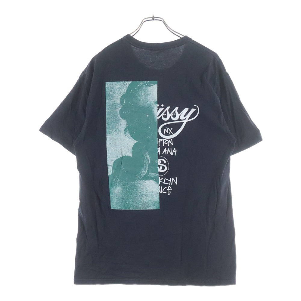 STUSSY(ステューシー) WORLD TOUR VENUS ワールドツアー ヴィーナスプリント クルーネック 半袖Tシャツカットソー ブラック