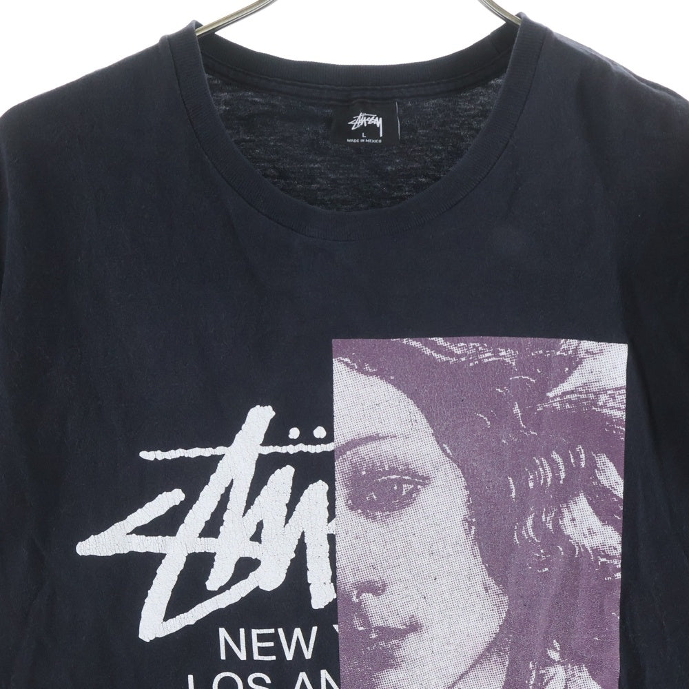 STUSSY(ステューシー) WORLD TOUR VENUS ワールドツアー ヴィーナスプリント クルーネック 半袖Tシャツカットソー ブラック