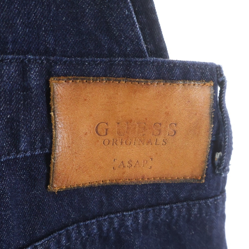 GUESS(ゲス) ×ASAP Rocky エイサップロッキー アイコンプリントデニムオーバーオール サロペット インディゴ