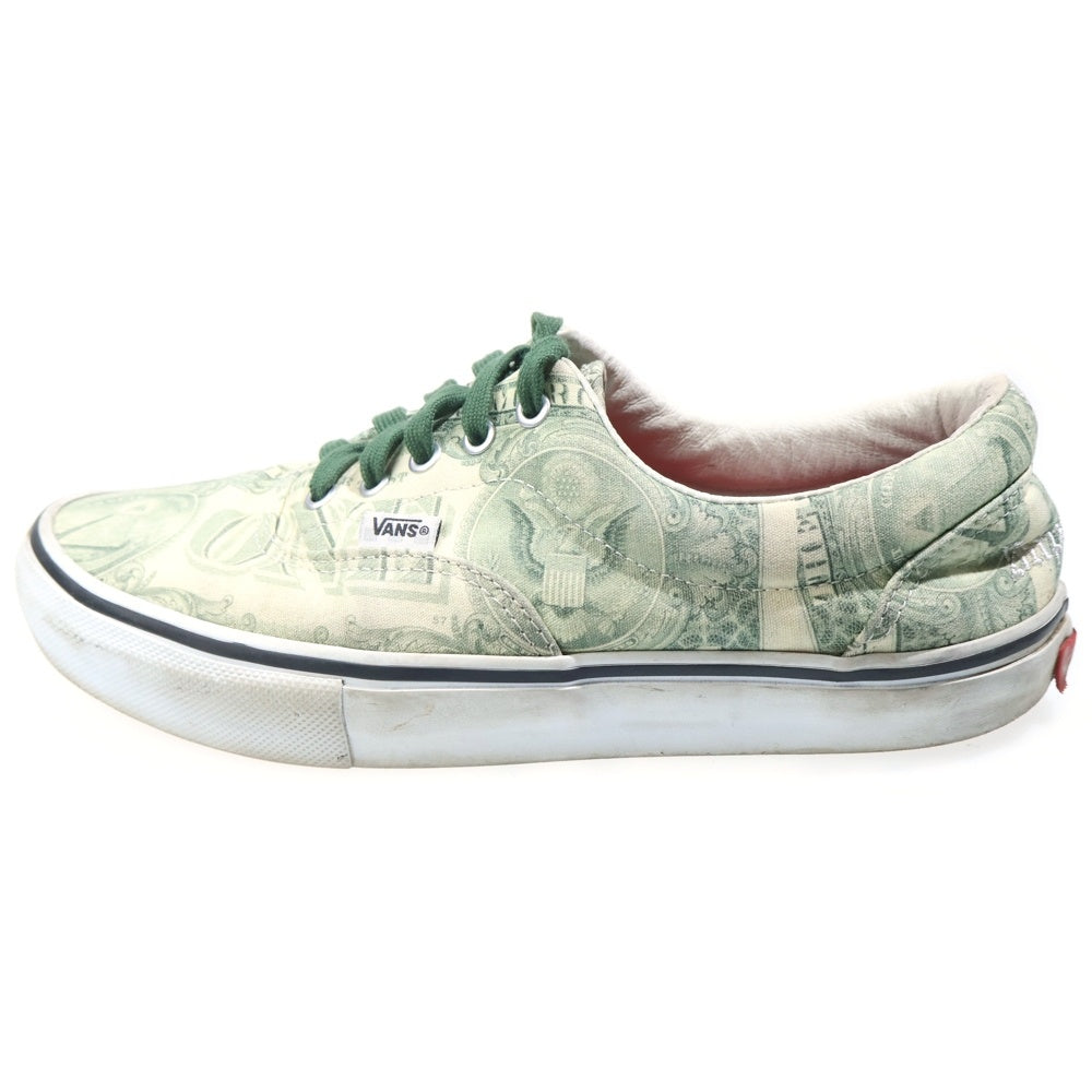SUPREME(シュプリーム) 23SS ×VANS Skate Era Dollar Bill Green バンズ スケート エラ ダラー ビル ローカットスニーカー US9/27cm グリーン VN0A5FC9GRN