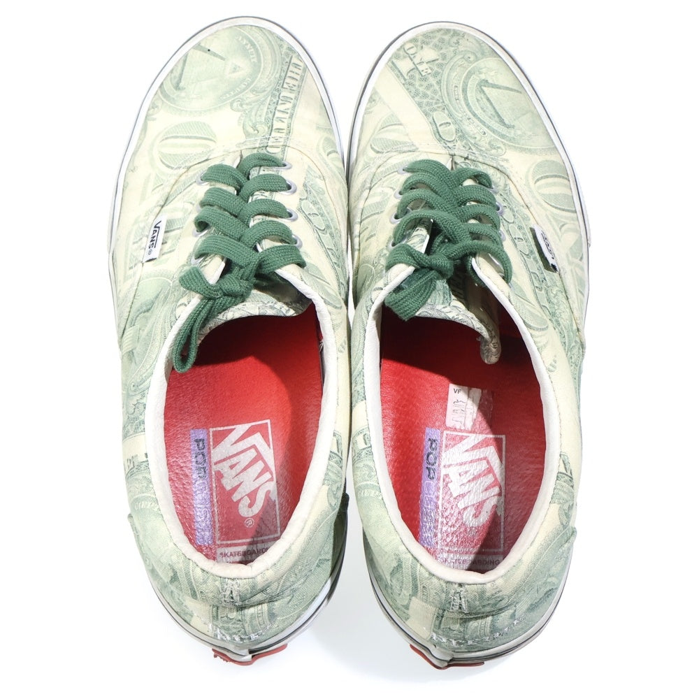 SUPREME(シュプリーム) 23SS ×VANS Skate Era Dollar Bill Green バンズ スケート エラ ダラー ビル ローカットスニーカー US9/27cm グリーン VN0A5FC9GRN